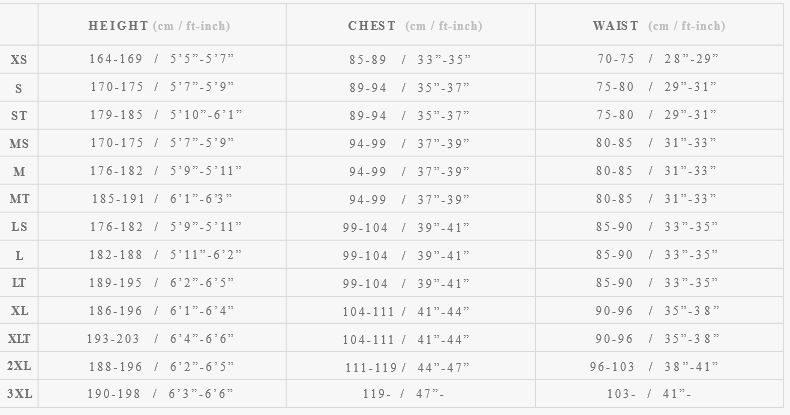 Mystic Shorty Size Chart 21 Womens Größentabelle